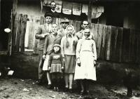 Family photo from their first visit of the relatives in Romania.