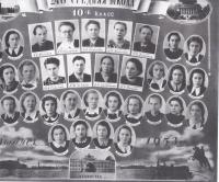 Graduating class of 1953, Inna first from the right, the second row from above