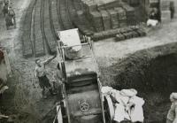 Výroba škvárových tvárnic v Poříčí okolo roku 1953