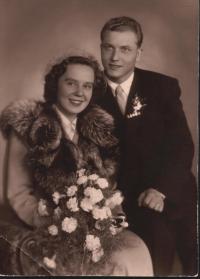 Vasil Korol with his wife