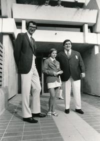 Komrsková Olympic Games in Munich in 1972, weightlifter Pavlásek on the right