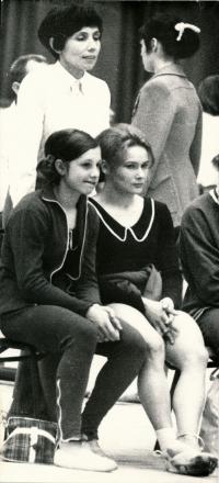 Komrsková with Marika Krajčířová, Mrs Sobtková in the background