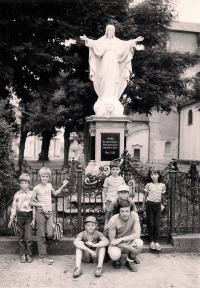 Visit to Velehrad with alter boys, 1981