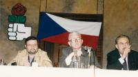 Sjezd Asociace sociálních demokratů.  Albert Černý, Karel Hrubý, Jiří Lövy