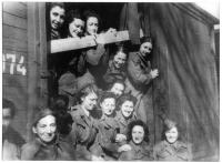 Women in the Czechoslovak army in the USSR, Mrs Koutná is marked by a cross