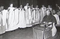 1974 blessing of the archbishop Frantisek Tomasek (P.Pometlo 4th from the left)