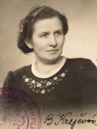 Mother Božena Krejčová, 1954
