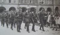 Mobilization in 1938, father of Ervin Šolc is the first men from the left side