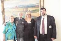 With wife Zdenka, dother and her husband