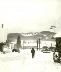 View from Stožec to České Žleby in the 1970s.