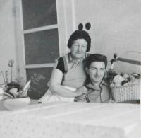 Milan Vlcek with his mother Emilie Vlčková