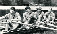 Jaroslav Hellebrand (first from the right) as member of quad scull, 1972-3