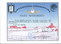 The Antarctica visitors certificate