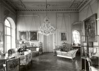 The interior of the castle vintage photo