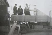 The departure of the family from the assembly centre in Liberec in 1951