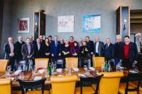 Pravidelní účastníci slavnostního oběda v restauraci Mánes, 17.Listopadu 2017