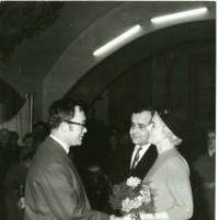 Wedding with Pavel Bošek. The witness was Josef Škvorecký.