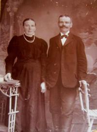 Grandmother Berta and grandfather Franz Schlegel from Hraničky