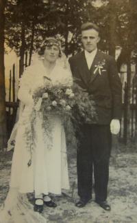 The wedding of her parents Franz and Angela Schlegel on Rejvíz