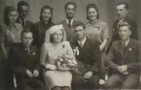 Wife Jiřina in the second row, 2nd from the right