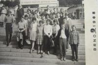 The first class we Drahomíra Hudečková taught as a classroom teacher (left in glasses)
