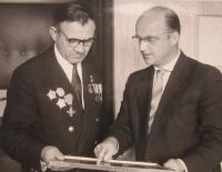 Lubos Holoubek with commander Melnik of the partisan group Vpřed ('Forward') in May 1965