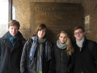 Pupils in front of Czech radio