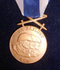 Jiří Ludvík´s medal for bravery