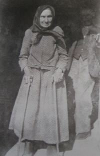 Babička Marie Ludvíková (1939), která na Volyň přišla s rodiči v roce 1865 v šesti letech