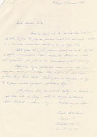 A letter to Alena Voštová