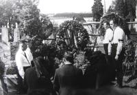 Pohřeb Josefa Nováka, první oběti z přestřelky s henleinovci, Sokolov, 1938