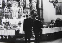 Lotte's wedding, Church of St. Mary Magdalena, Karlovy Vary, 1959
