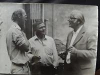 J. J. Neduha (on the left) with Karel Kryl (in the middle)