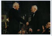 With Czech president Václav Klaus