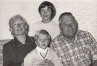 Mum Julie, dad František, daughter Jaruška, son Mirek, 1974