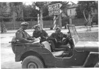As a jeep driver in the Polish army in Italy, 1944