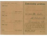 Student card, 1945