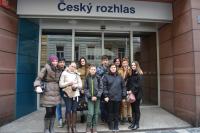 Pupils in front of Czech Radio