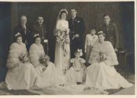 Svatební fotografie skupinová, 1939