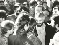 With Slovak nationalists in early 1990.