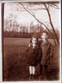 Karel Lewit with his sister
