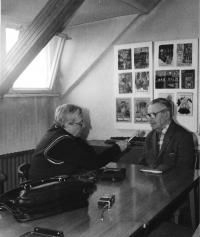 With Jaroslav Foglar in his clubroom