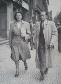 Štefania Lorándová with her husband