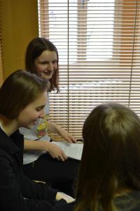 Students working on the project Stories of Our Neighbours