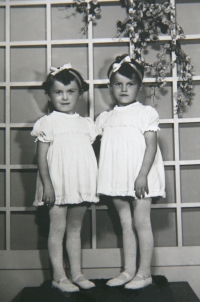Zděnka with her sister Eva