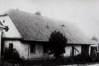 The house, where a witness grew up in Žamberk, photographed in 1950s