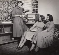 Modelling for the Institute of Home and Fashion Culture in 1951