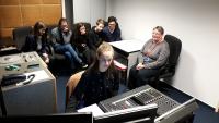 Students in the radio