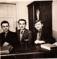 Eva's father Karel Sirotek with his Russian coworkers, USSR, 1937