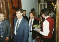Opening of the office of Free Europe in Prague, May 17, 1990